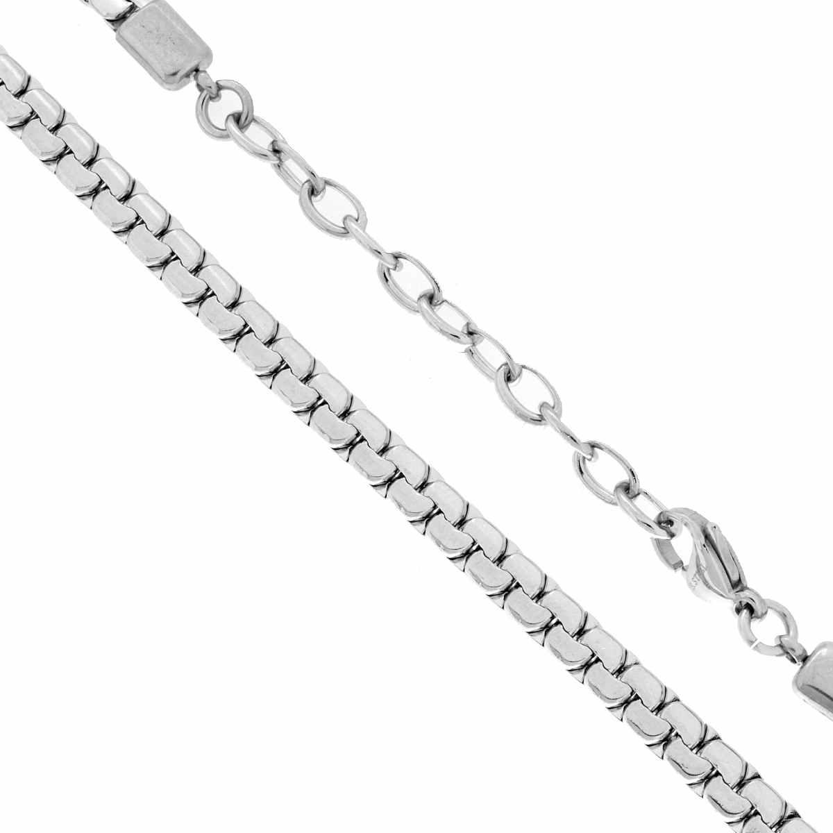 Catena Veneziana Tonda Battuta sezione mm 4.6 lunghezza cm 50+5 in ACCIAIO