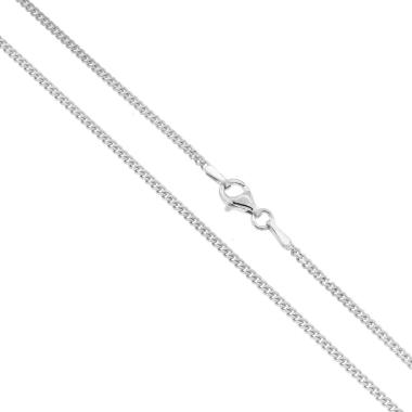 Catena Grumetta Diamantata 050 sezione mm 1,7 lunghezza cm 60 in ARGENTO 925 Galvanica Rodio