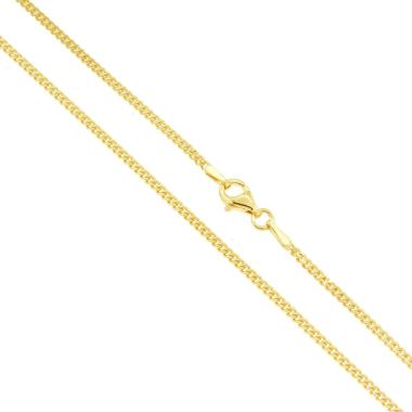 Catena Grumetta Diamantata 050 sezione mm 1,7 lunghezza cm 50 in ARGENTO 925 Galvanica Oro