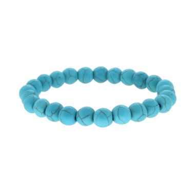 Bracciale elastico con Perle colore Turchese mm 8