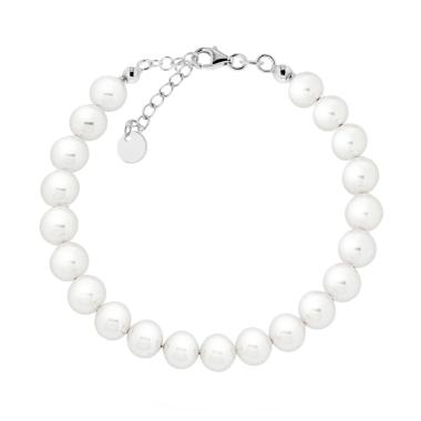 Bracciale filo Perle mm 8 in ACCIAIO