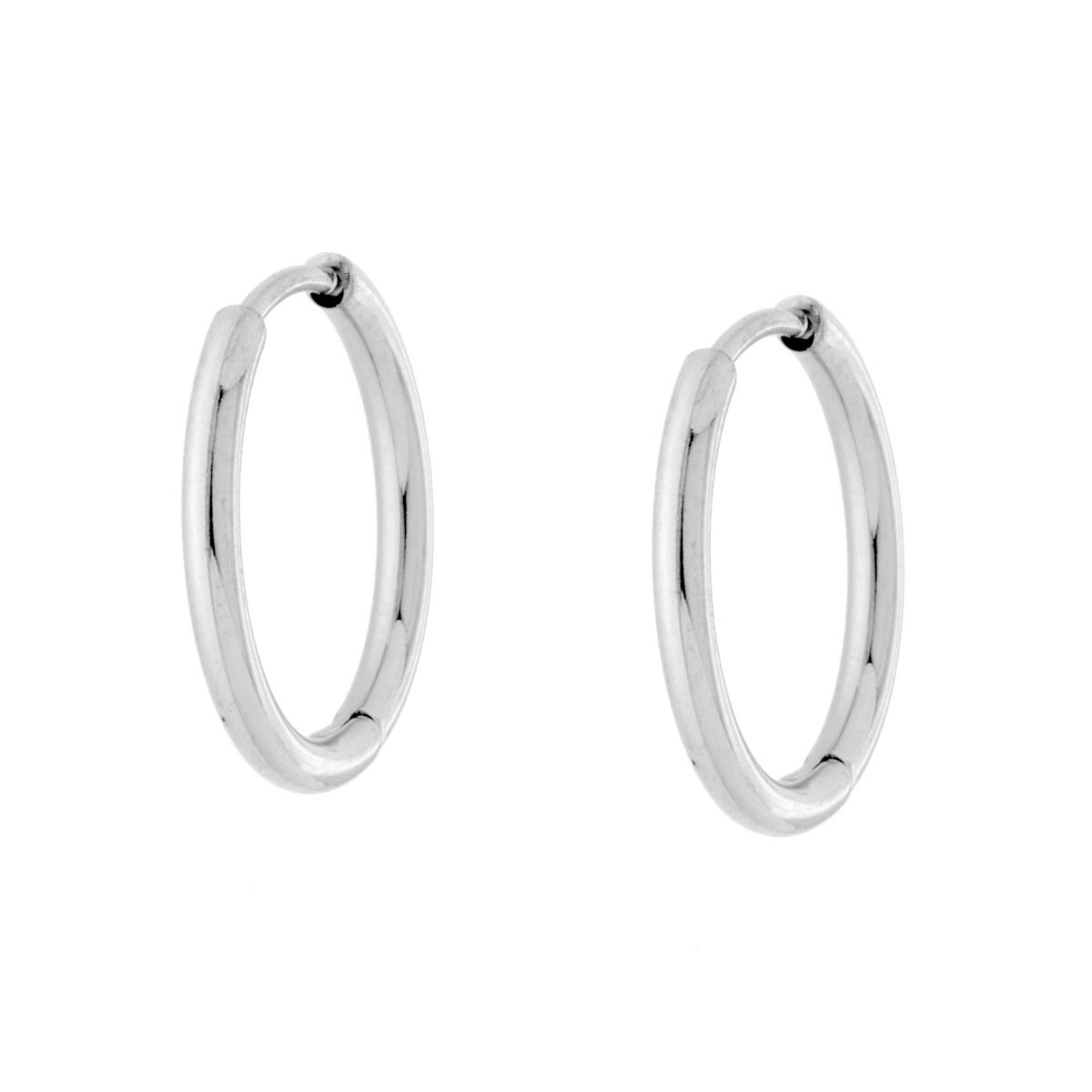 Orecchini Cerchio Scattino mm 15 in ACCIAIO