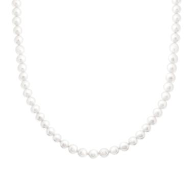 Collana con filo Perle mm 6 in ACCIAIO