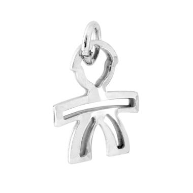 Ciondolo Bimbo in ARGENTO 925 Galvanica Rodio