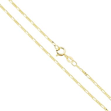 Catena Figaro 040 sezione mm 1.4 lunghezza cm 50 in ARGENTO 925 Galvanica Oro