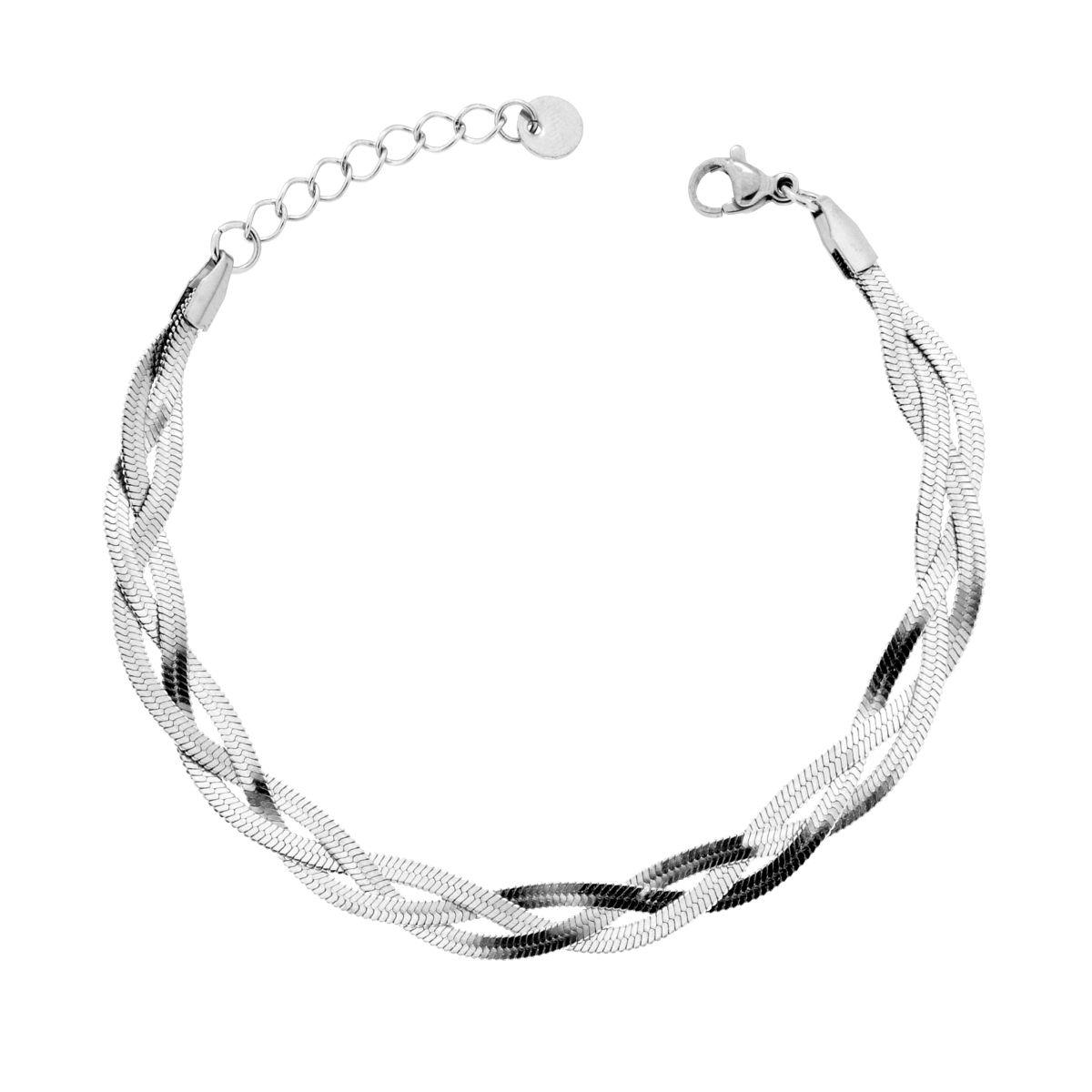Bracciale Treccia Catena Magik in ACCIAIO