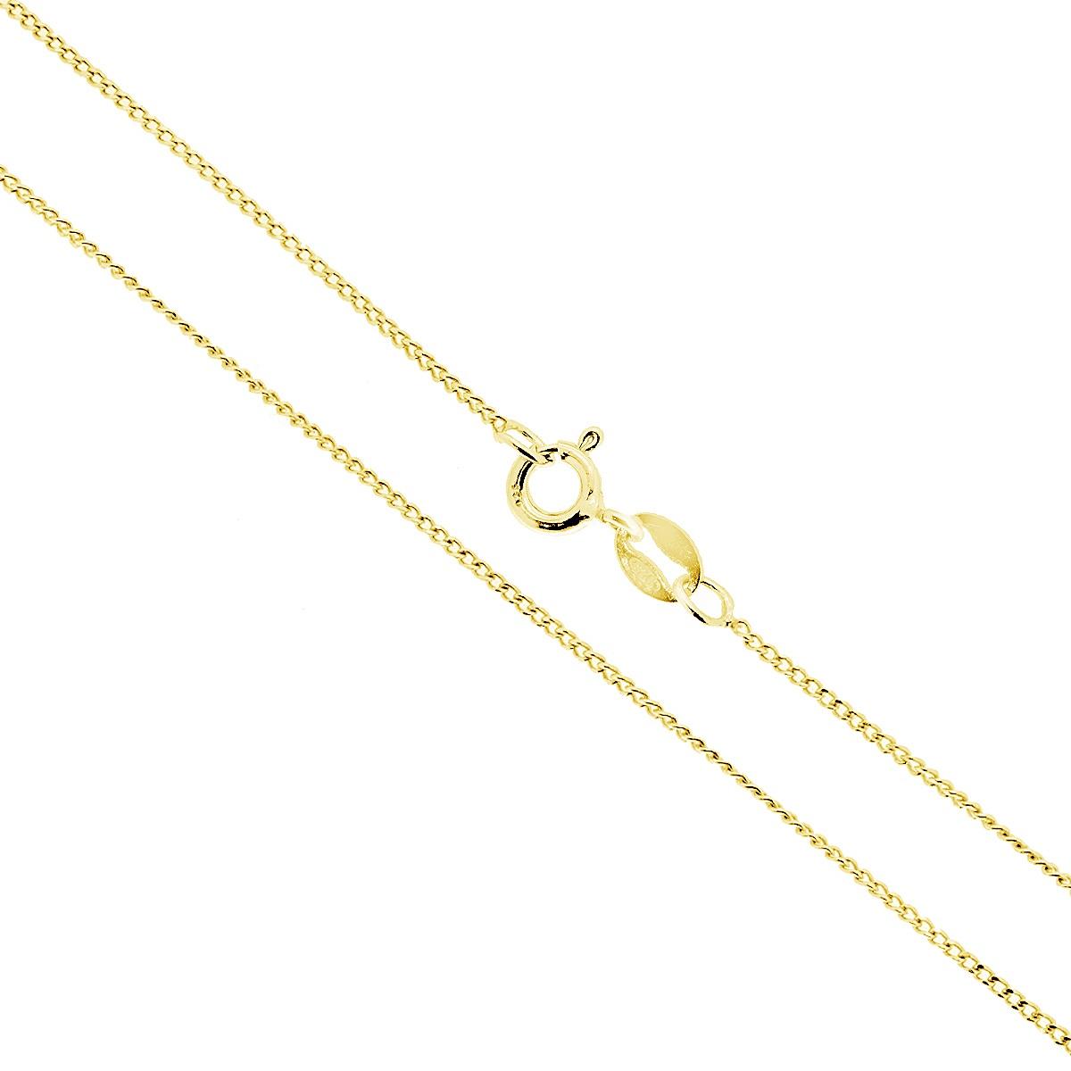 Catena Grumetta 030 sezione mm 1 lunghezza cm 50 in ARGENTO 925 Galvanica Oro