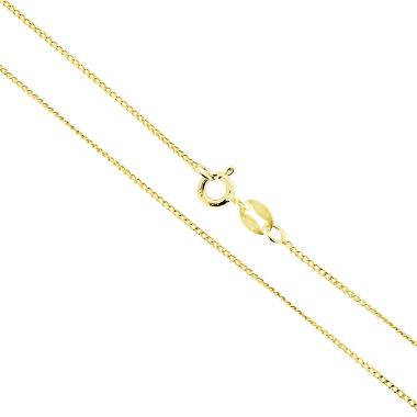 Catena Grumetta 030 sezione mm 1 lunghezza cm 50 in ARGENTO 925 Galvanica Oro