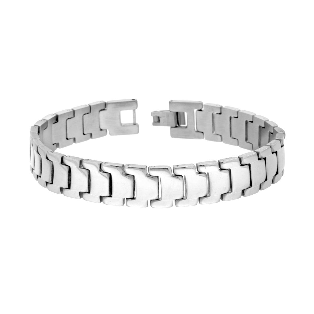 Bracciale Uomo Maglia Imperniata in ACCIAIO