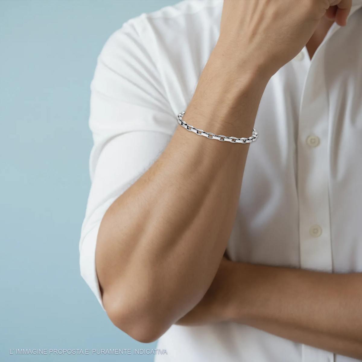 Bracciale Uomo Catena Veneziana Lunga in ACCIAIO