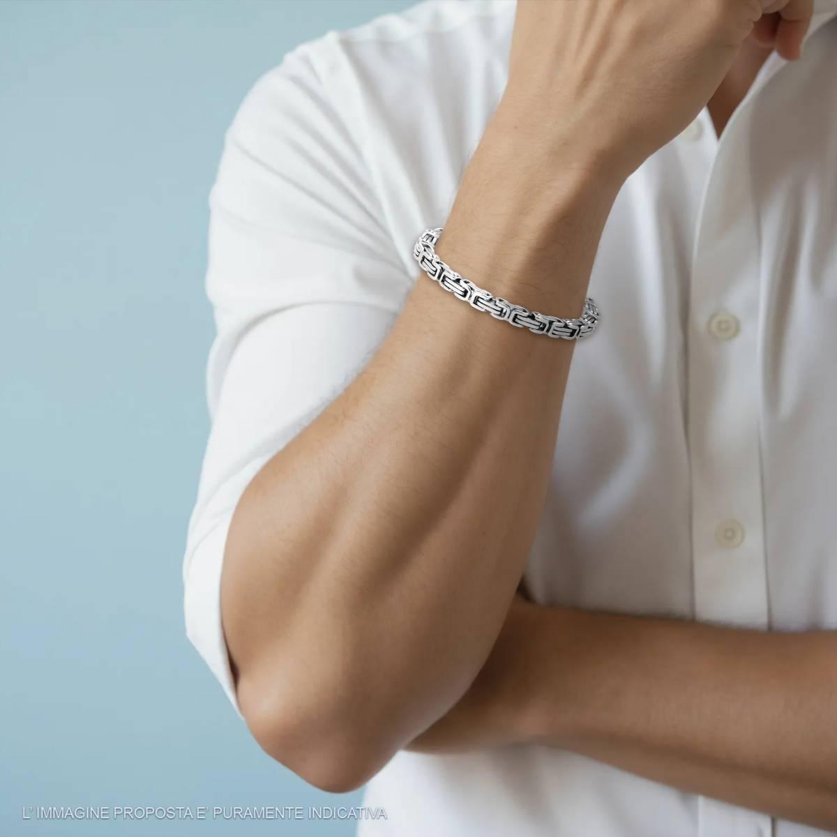 Bracciale Uomo Catena Bizantina in ACCIAIO