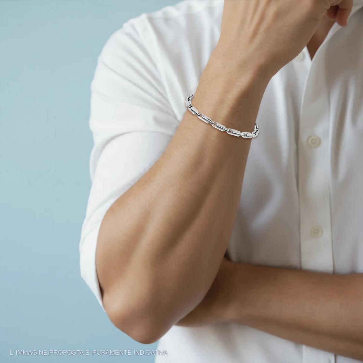 Bracciale Uomo Catena Piastre in ACCIAIO