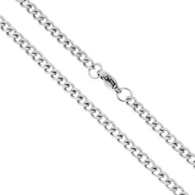 Catena Grumetta Diamantata sezione mm 3,7 cm 50 in ACCIAIO