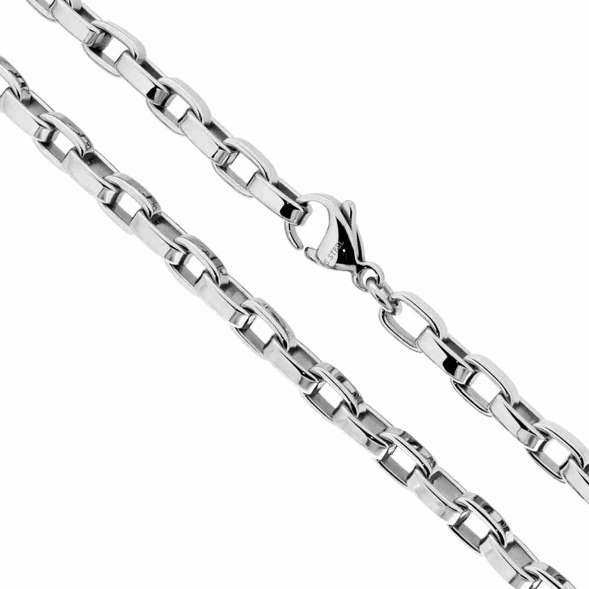 Catena Forzatina Rettangolare sezione mm 4.6 lunghezza cm 50 in ACCIAIO