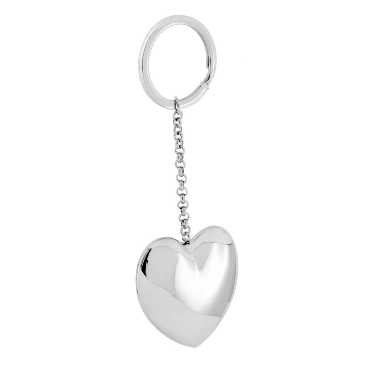 Portachiavi Maxi Cuore pendente bombato 50 mm in ACCIAIO