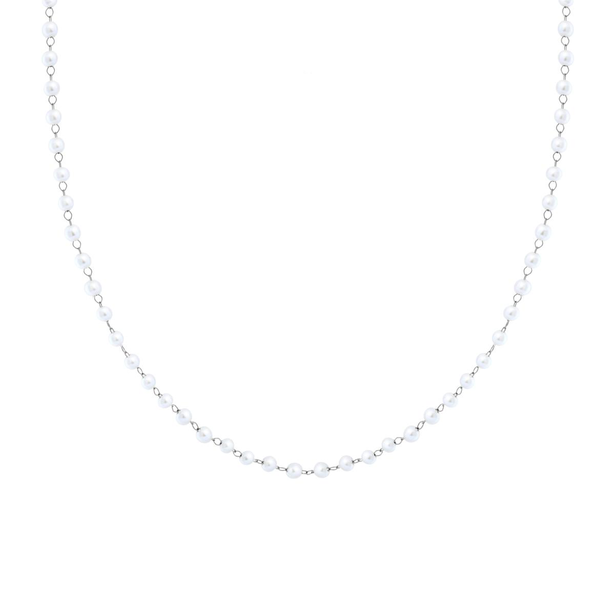 Collana Catena di Perle in ACCIAIO