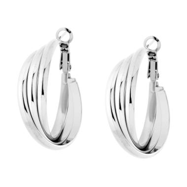 Orecchini Cerchio Multicanna Torchon in ACCIAIO