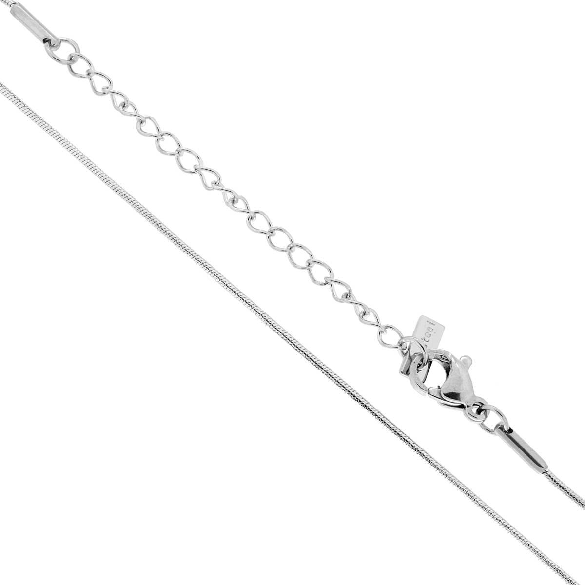 Catena Coda di Topo Diamantata sezione mm 0.9 lunghezza cm 40+5 in ACCIAIO