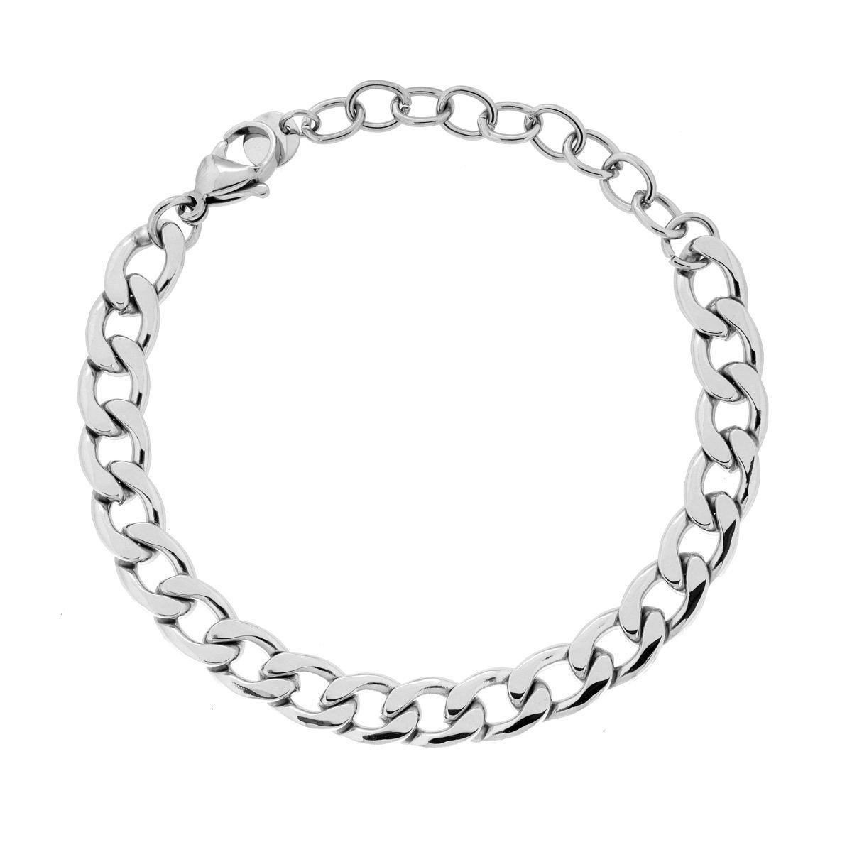 Bracciale Catena Grumetta cm 17+5 in ACCIAIO