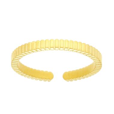 Anello Fedina Rigata in ACCIAIO colore Oro