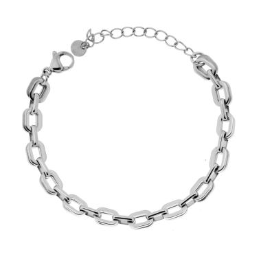 Bracciale Catena Forzatina Multimaglia in ACCIAIO