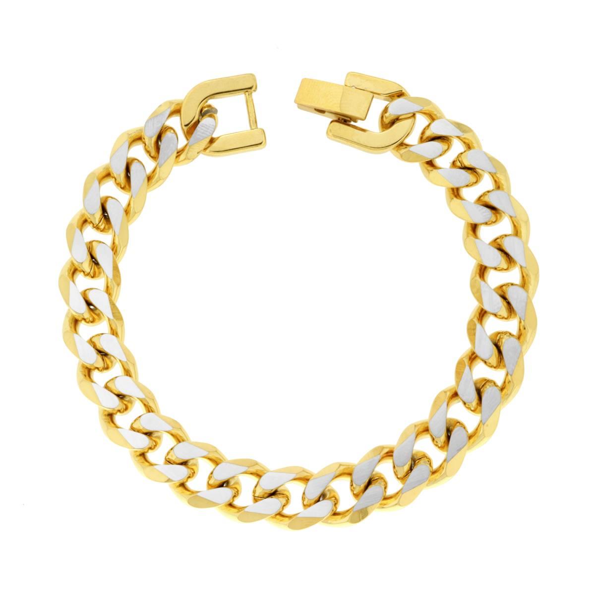 Bracciale Catena Grumetta Diamantata colore Oro in ACCIAIO