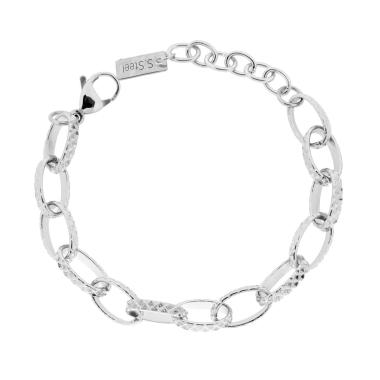 Bracciale Catena Forzatina Godronata in ACCIAIO