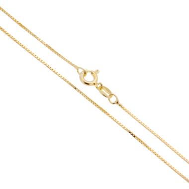 Catena Veneziana Diamantata 015 sezione mm 0.8 lunghezza cm 60 in ARGENTO 925 Galvanica Oro