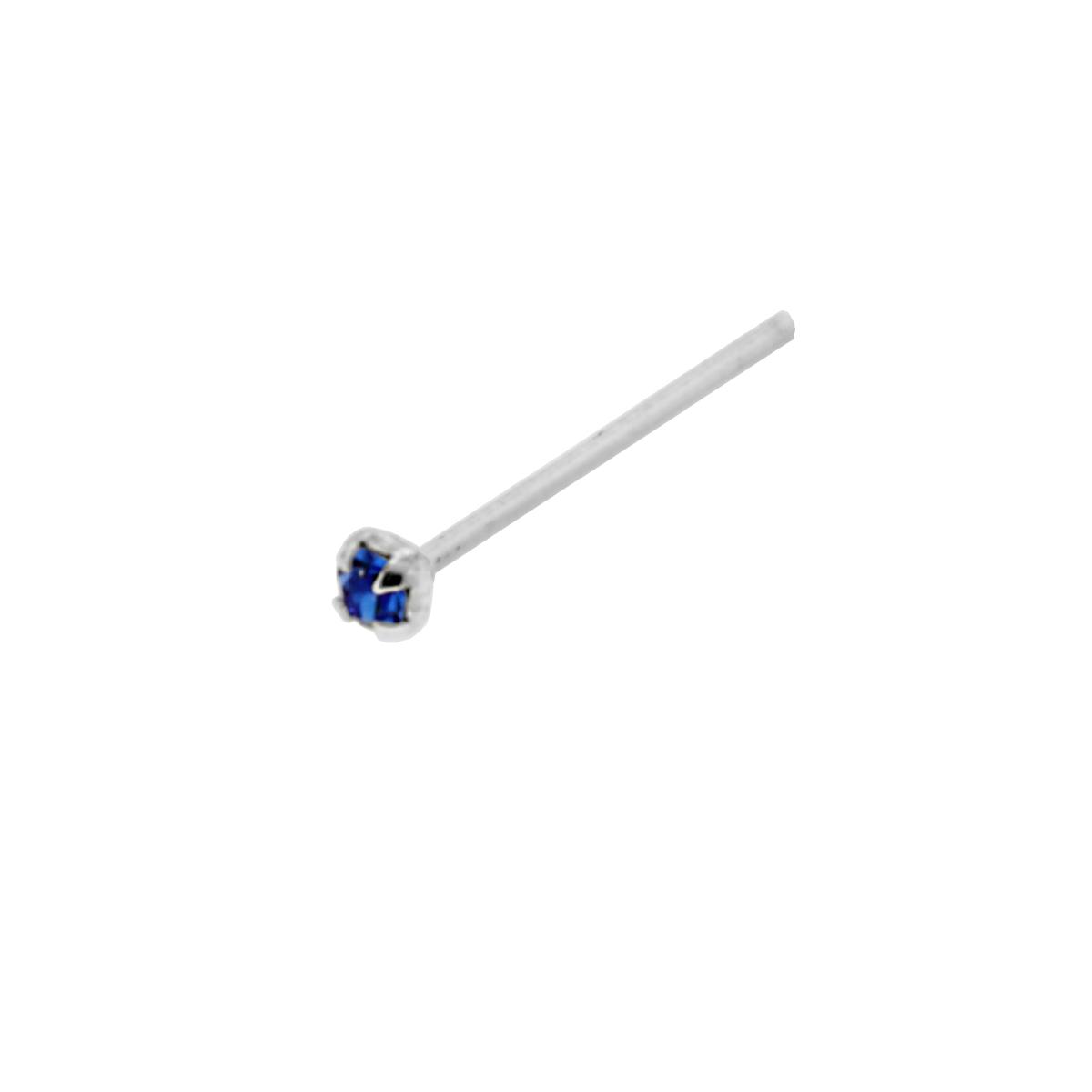 Piercing Naso Chiodino a Griffe con Cubic Zirconia Multicolor 1.5 mm in ARGENTO 925