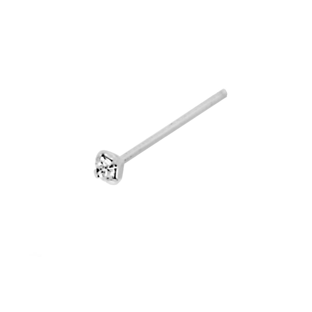 Piercing Naso Chiodino a Griffe con Cubic Zirconia Multicolor 1.5 mm in ARGENTO 925