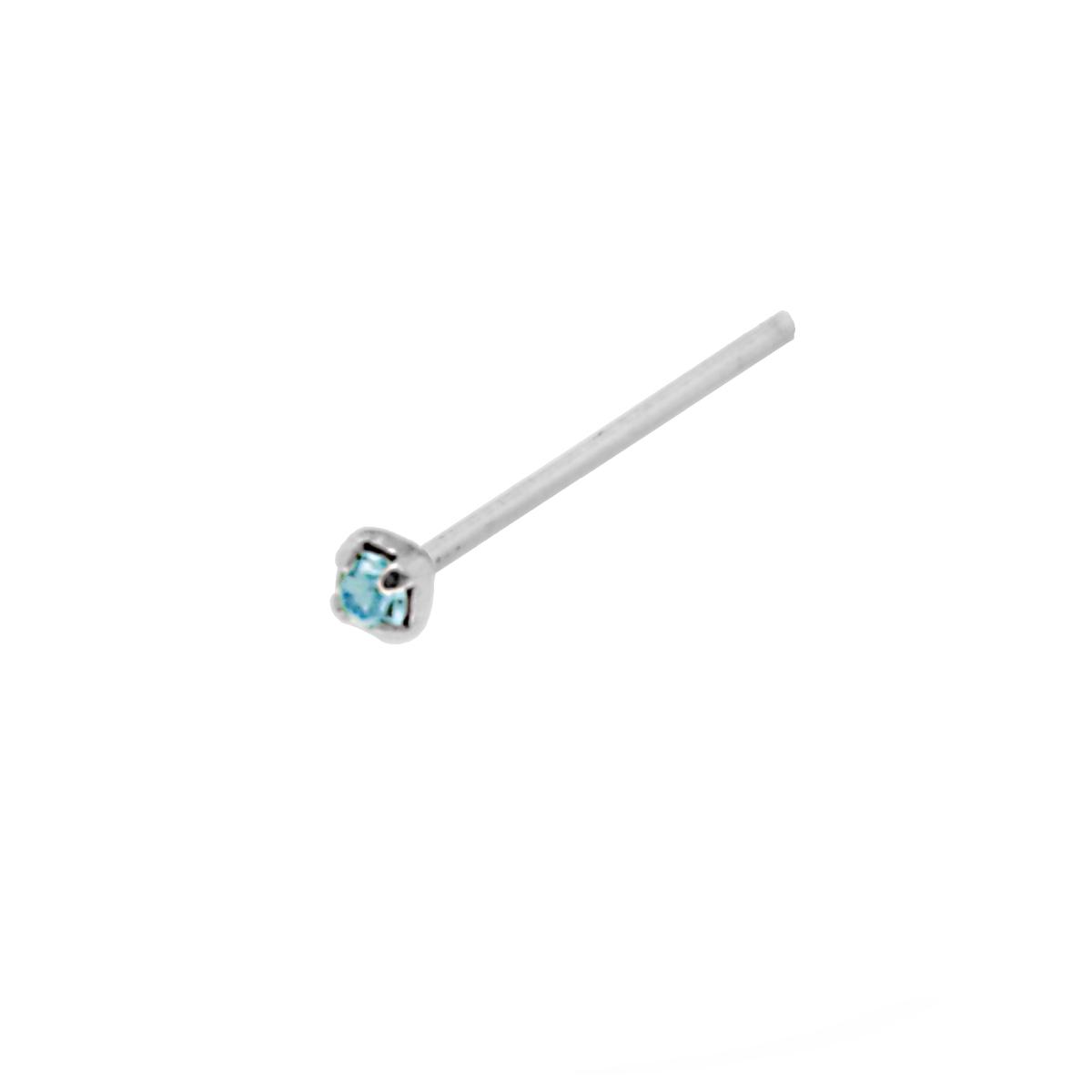 Piercing Naso Chiodino a Griffe con Cubic Zirconia Multicolor 1.5 mm in ARGENTO 925