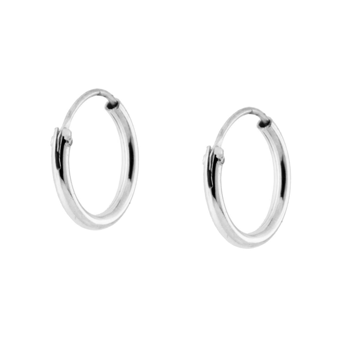 Orecchini Cerchio mm 10 in ARGENTO 925