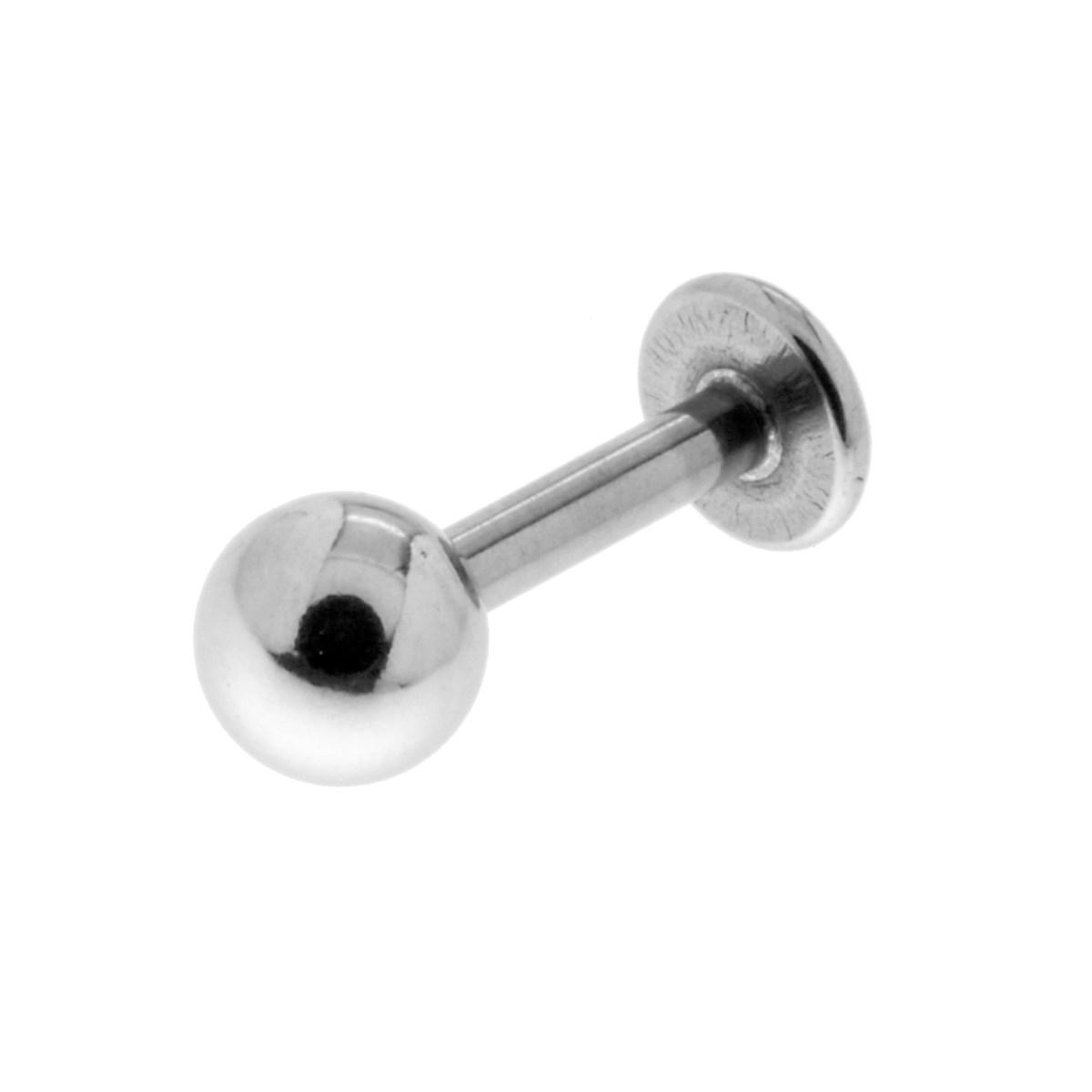 Body Piercing Labret mm 15 con Pallina mm 6 in ACCIAIO Chirurgico