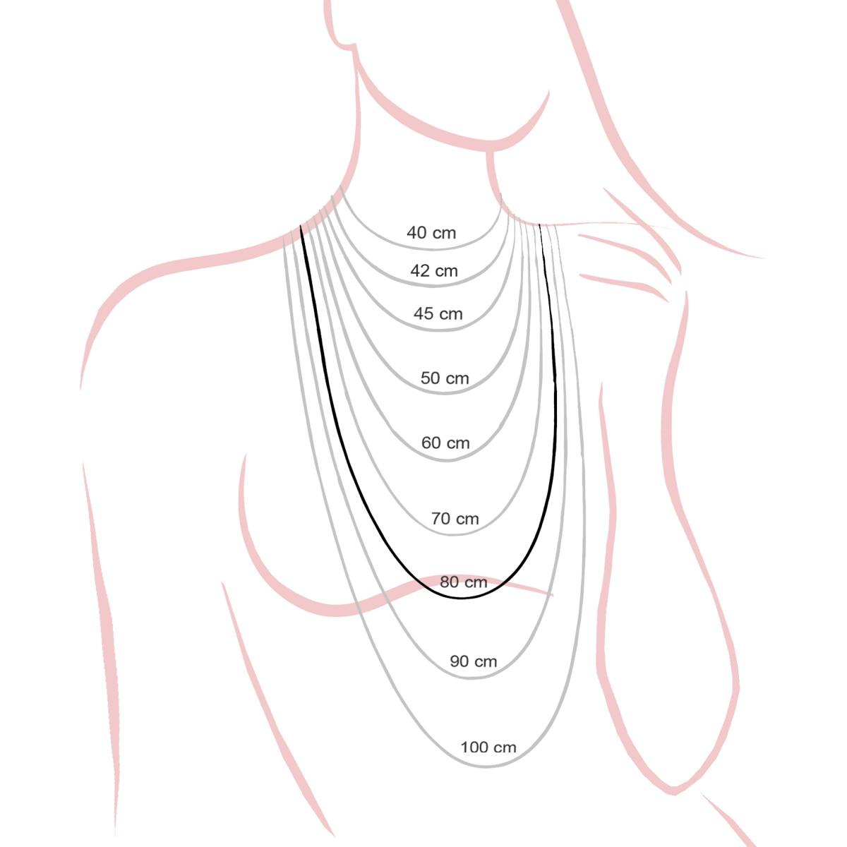 Catena Veneziana Diamantata 019 sezione mm 1.0 lunghezza cm 80 in ARGENTO 925 Galvanica Rodio