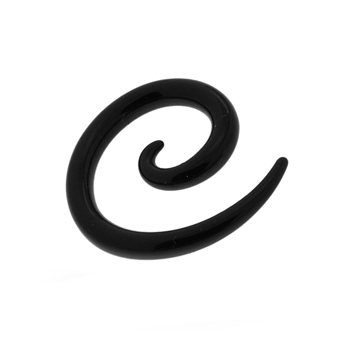 Body Piercing Dilatatore Spirale in ACCIAIO Chirurgico Colore Nero