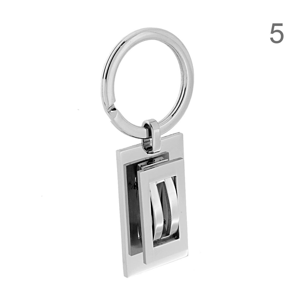 Portachiavi Uomo Donna ad anello e Moschettone in ACCIAIO