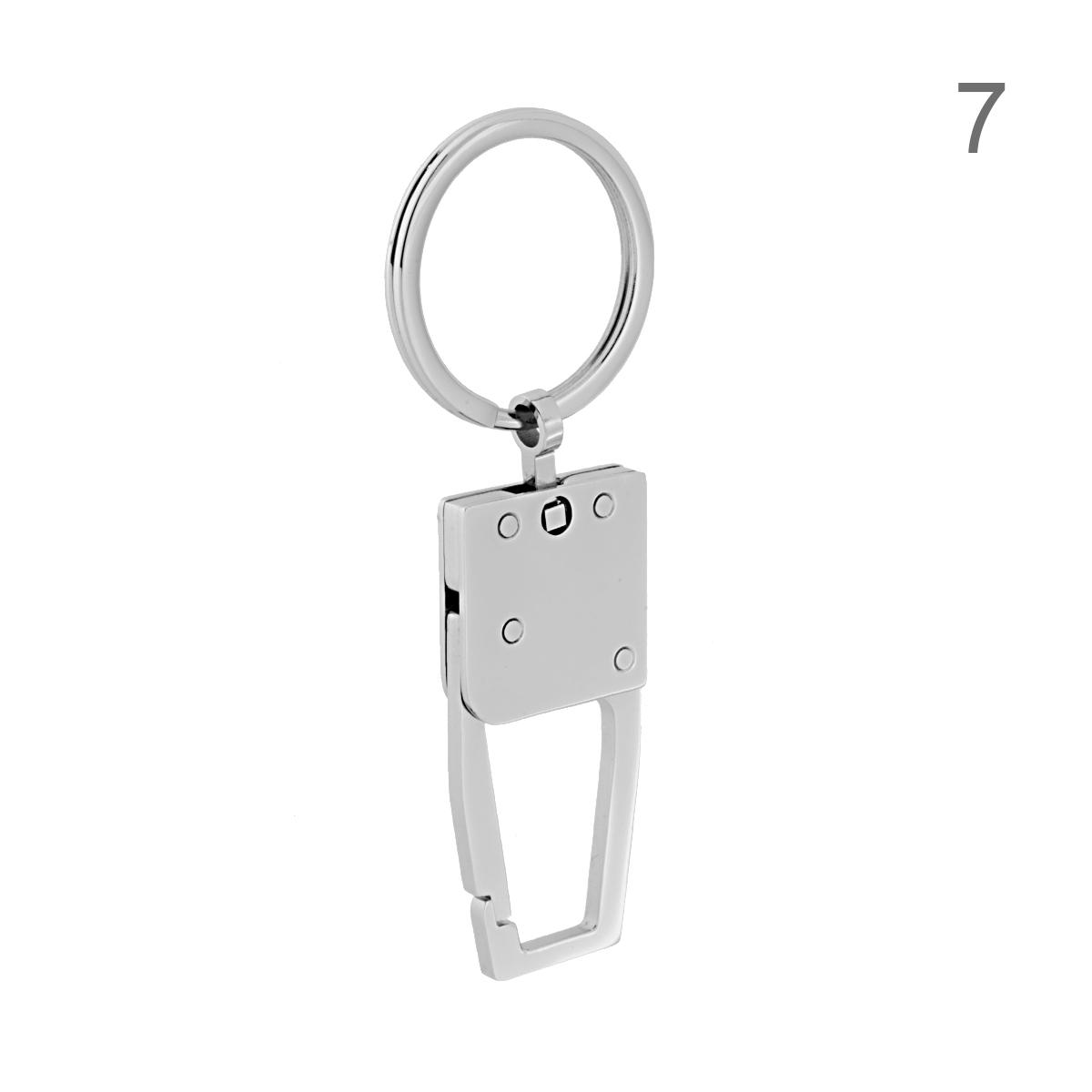 Portachiavi Uomo Donna ad anello e Moschettone in ACCIAIO