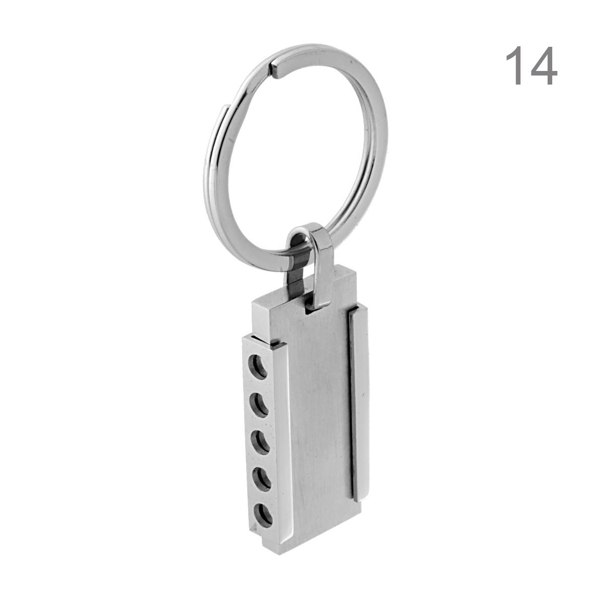 Portachiavi Uomo Donna ad anello e Moschettone in ACCIAIO